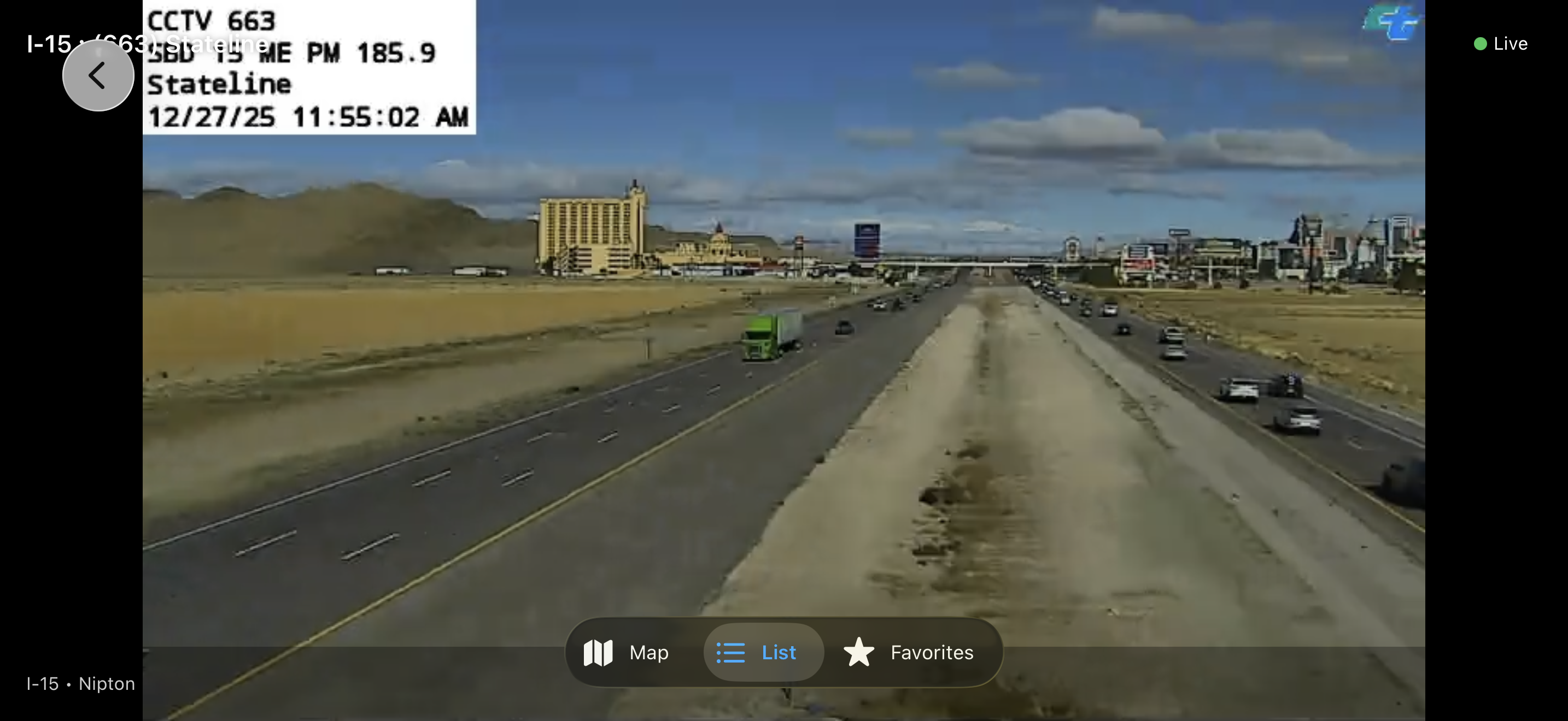 Full screen landscape video view